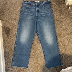 Levi's Ribcage High Rise Blue Jeans